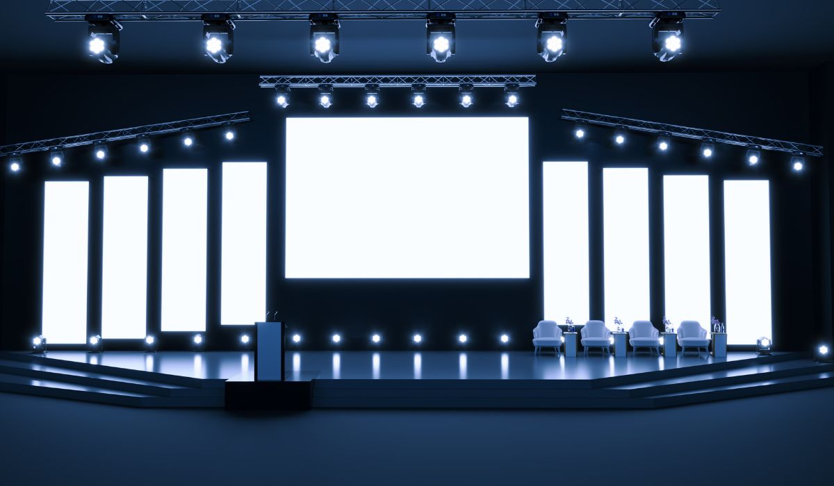 Painel de LED para eventos corporativos