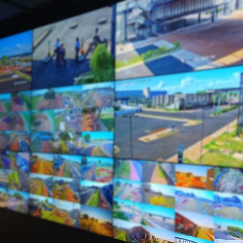 VideoWall 3x4 em Sala de Controle de Empreendimento