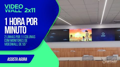 VideoWall 2x11 — instalação Optiart em timelapse