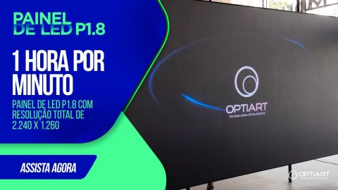 Montagem de painel de LED P1.8 — instalação Optiart em timelapse