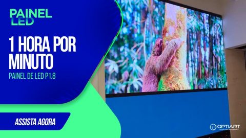 Painel de LED P1.8 — montagem — instalação Optiart em timelapse
