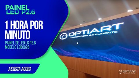 Painel de LED P2.6 — instalação Optiart em timelapse