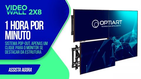 VideoWall 2x8 — instalação Optiart em timelapse