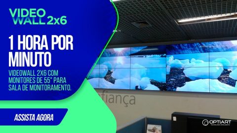 VideoWall 2x6 — instalação Optiart em timelapse