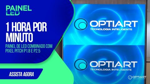 Painel de LED P1.8 e P2.5 — instalação Optiart em timelapse